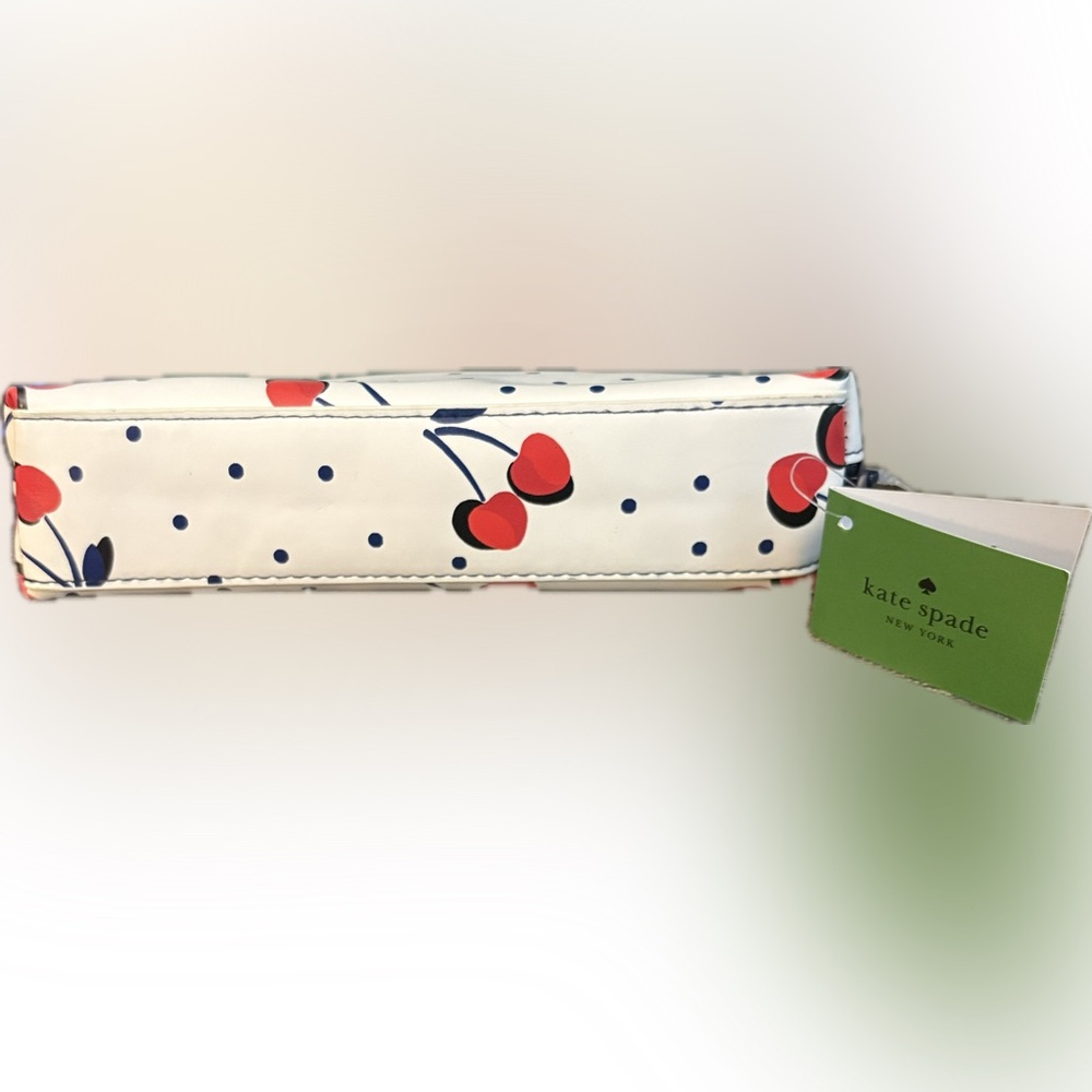 Kate Spade White Zipper Pouch with Cherry Print - Picture 4 of 8